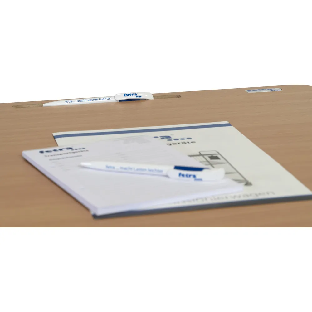 FETRA Pupitre roulant écritoire bois, 2 plateaux