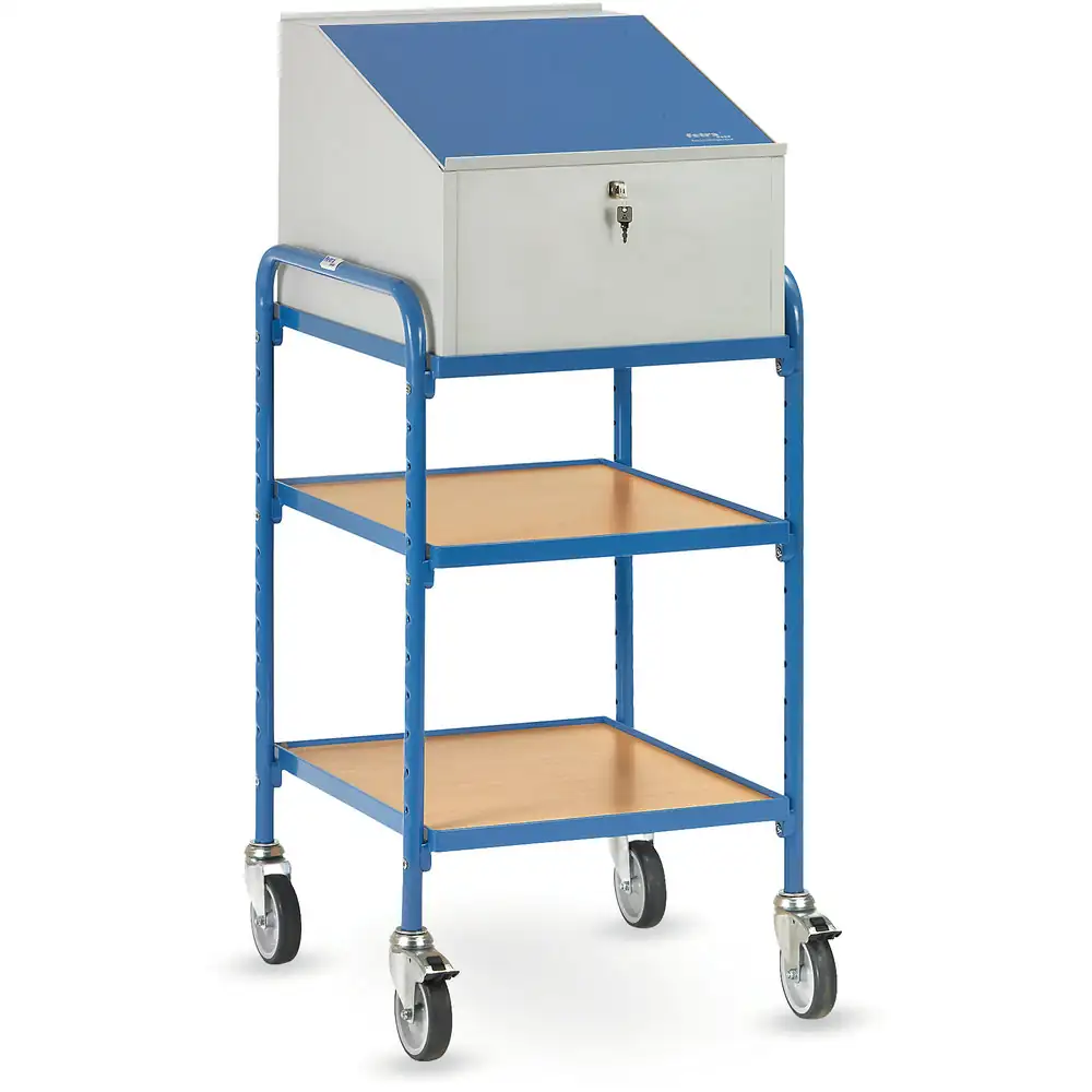 [5844] FETRA 5844 Pupitre roulant à écritoire avec 2 étagères