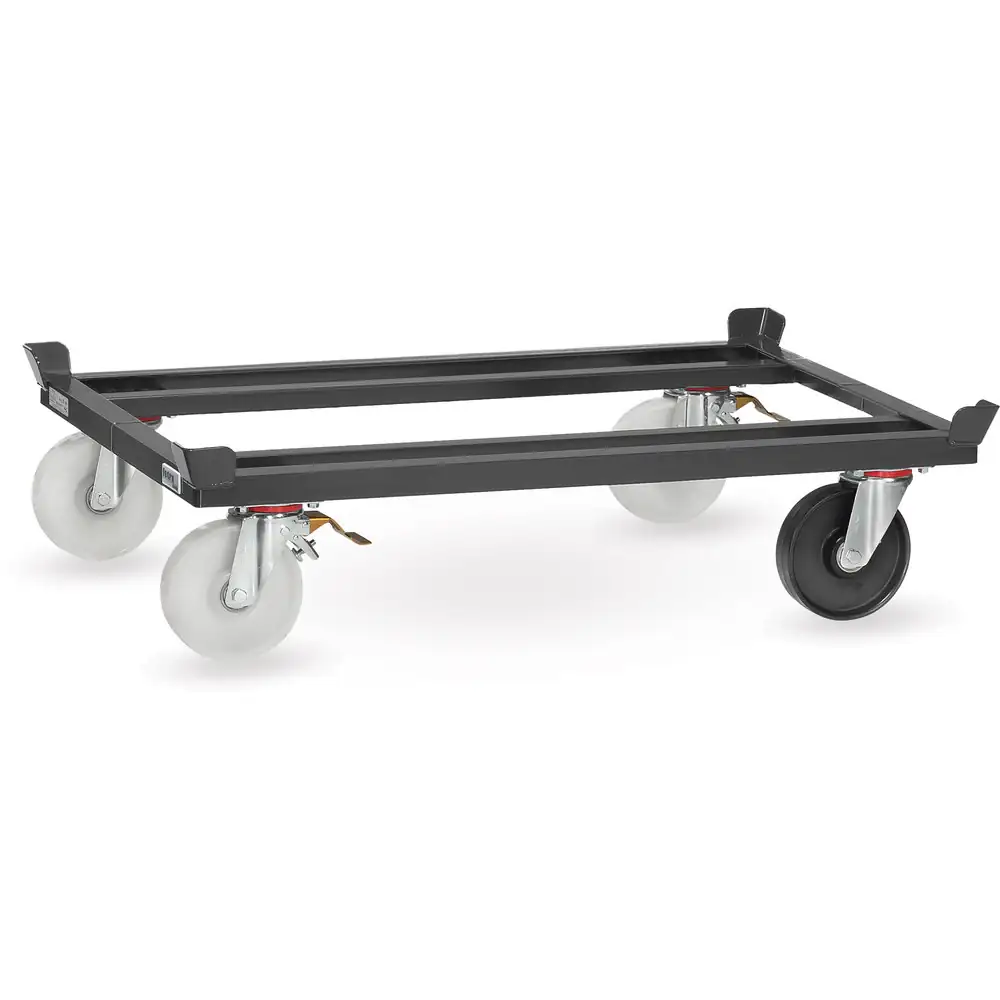FETRA 23891-7016 Rouleur de palette, 3 roues polyamide, 1 roue ESD