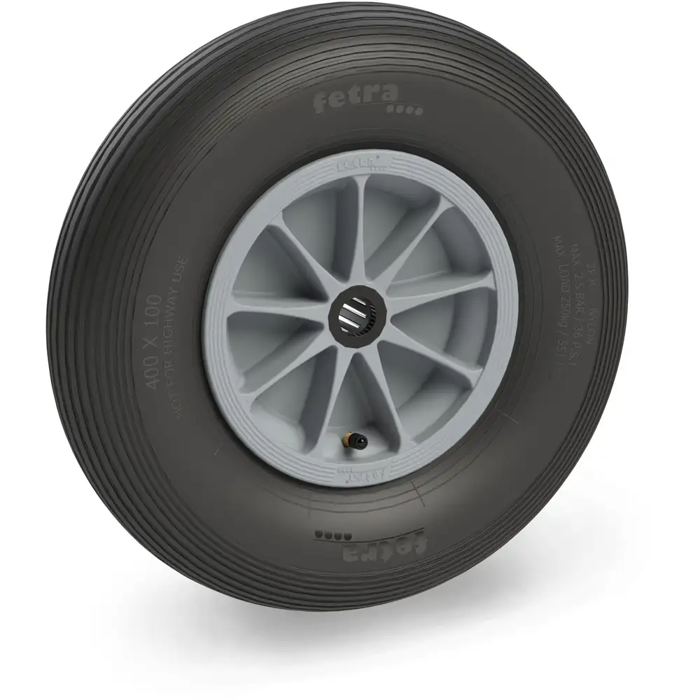 [72120G] FETRA 72120G Roue gonflable 400 x 100 mm - 2 PR rainures