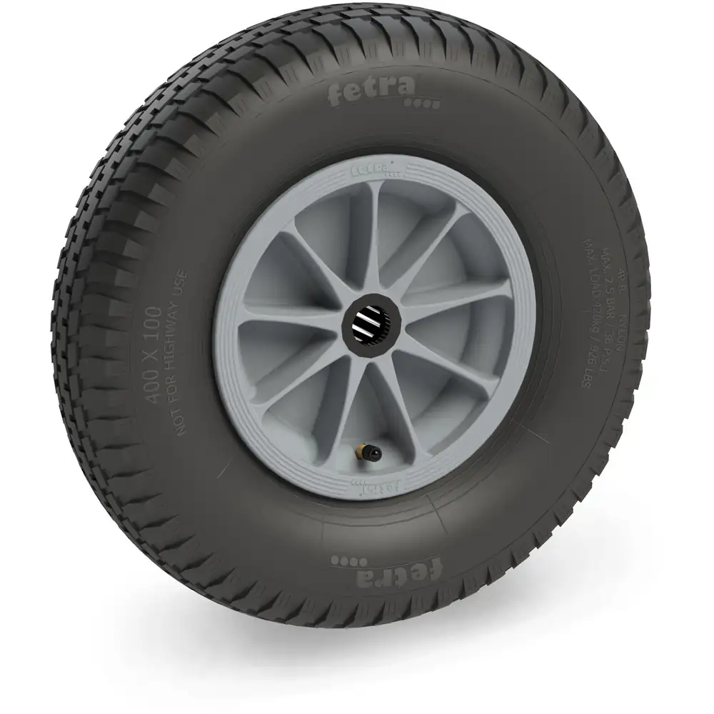 FETRA 72121G Roue gonflable 400 x 100 mm - 4 PR crampons