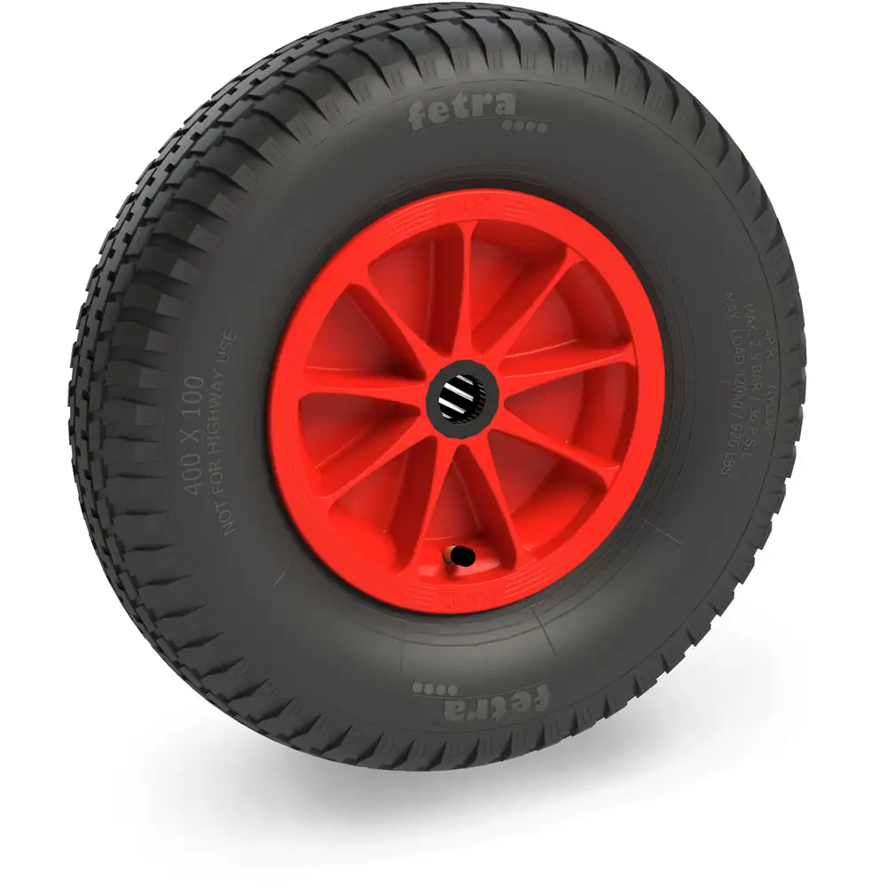 [72121R] FETRA 72121R Roue gonflable 400 x 100 mm - 4 PR crampons