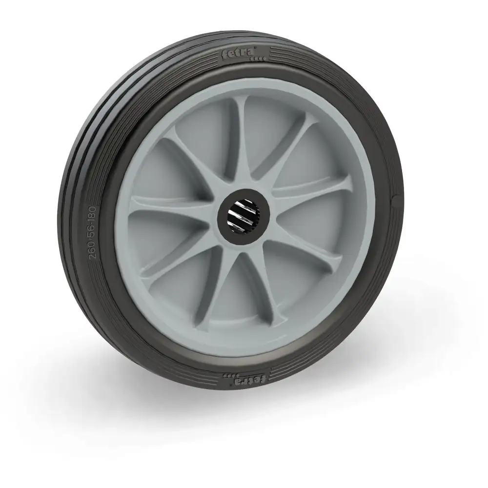 [72217G] FETRA 72217G Roue caoutchouc 260 x 56 mm - rainures