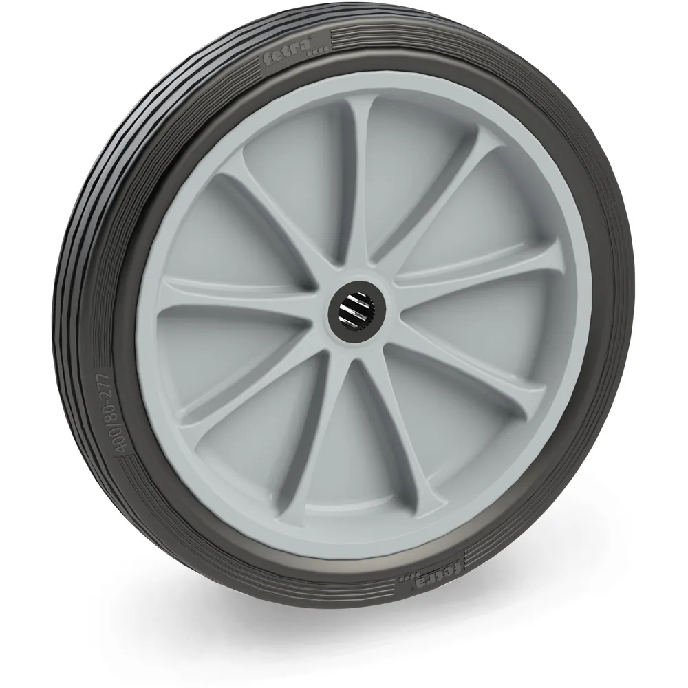 [72221G] FETRA Roue caoutchouc 400 x 74 mm - rainures