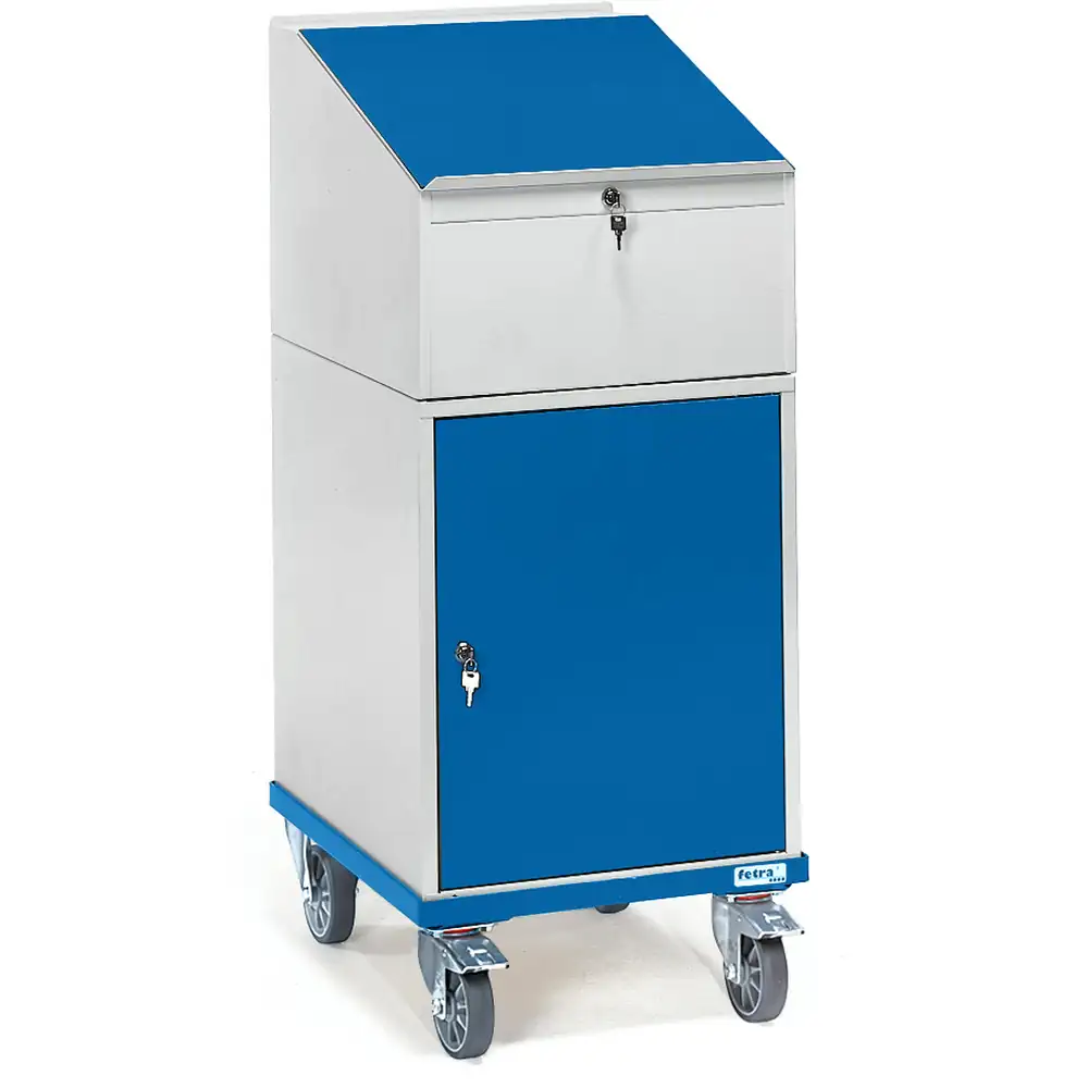 [2448] FETRA 2448 Pupitre roulant à écritoire avec serrure (Standard, Standard, Standard, Standard, Standard)