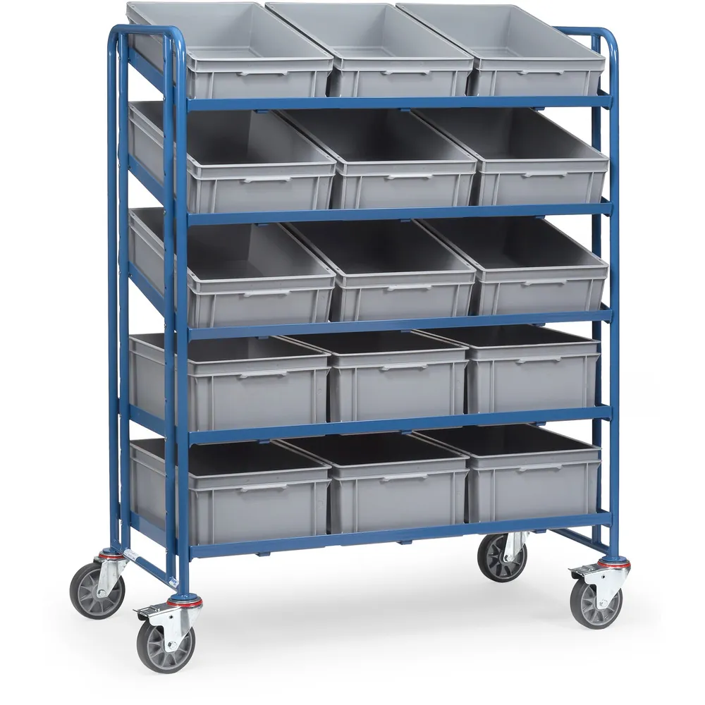 [1398] FETRA Servante pour bacs 1398 - avec 15 bacs