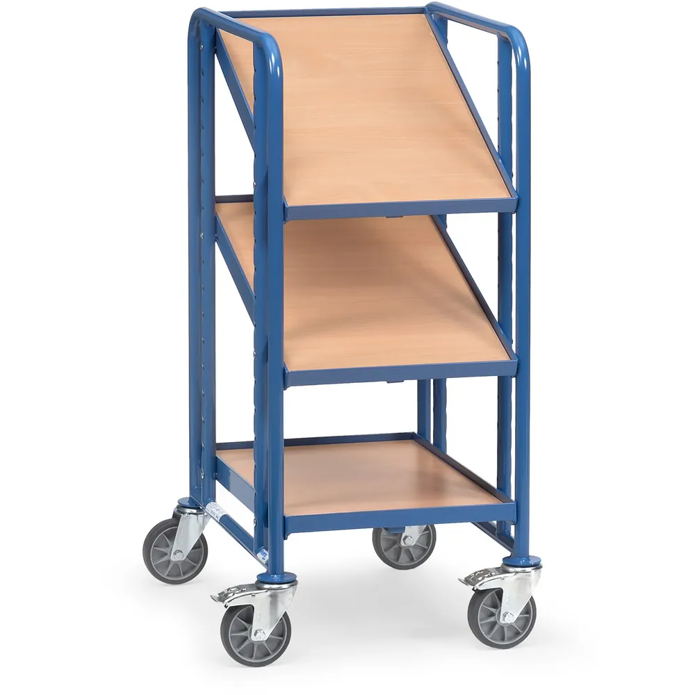 FETRA Servante pour bacs avec 3 plateaux