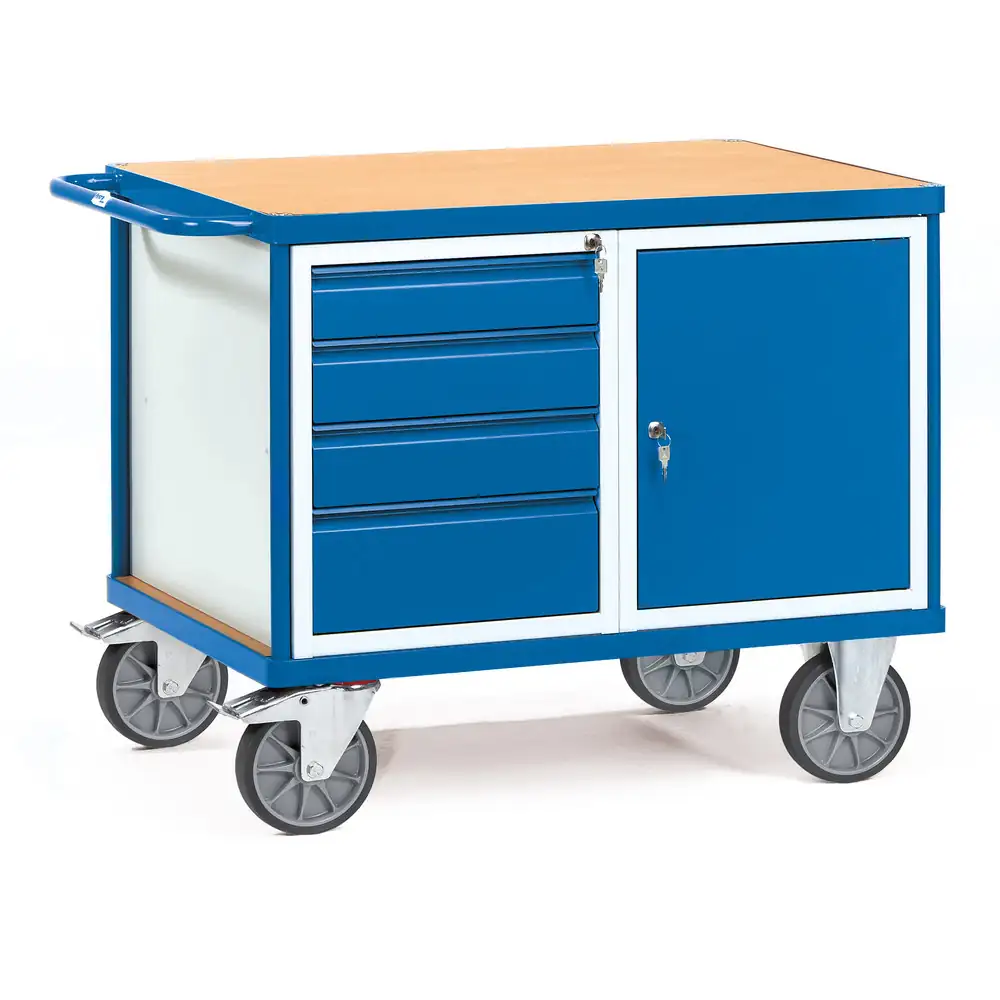 [2476] FETRA Servante d'atelier avec placard et 4 tiroirs (Standard, Standard, Standard, Standard, Standard, Standard, Standard, Standard, Standard, Standard)