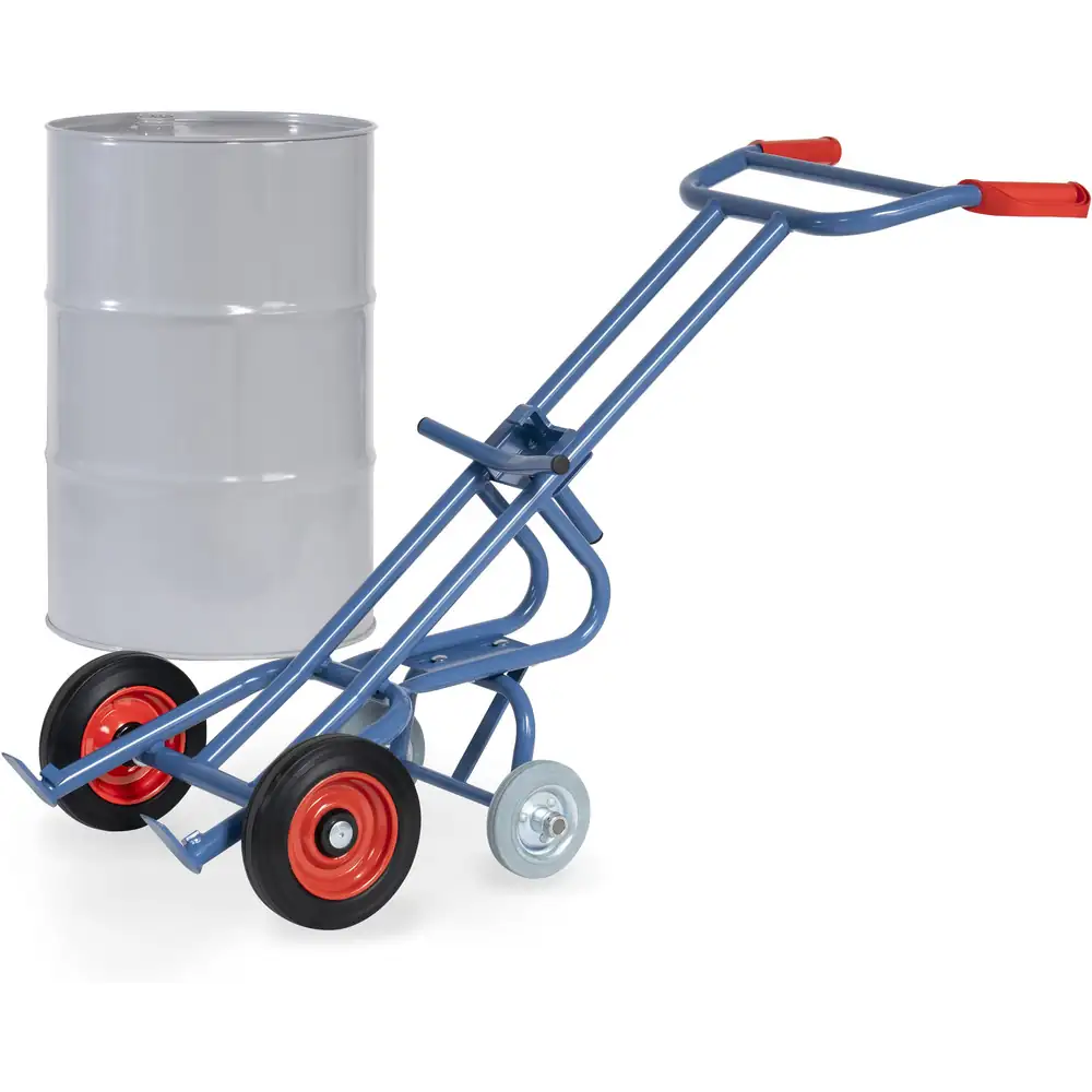 [2078] FETRA Diable à fûts 2078 chg 300 kg avec roues d'appui (Standard)