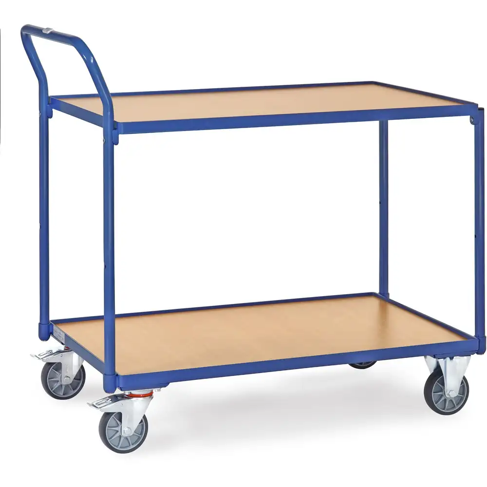 FETRA 2742 Servante 300 kg, 2 plateaux avec barres de poussée
