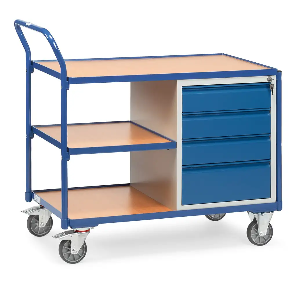 FETRA 2634 Servante d'atelier 300 kg 1 étagère et 4 tiroirs