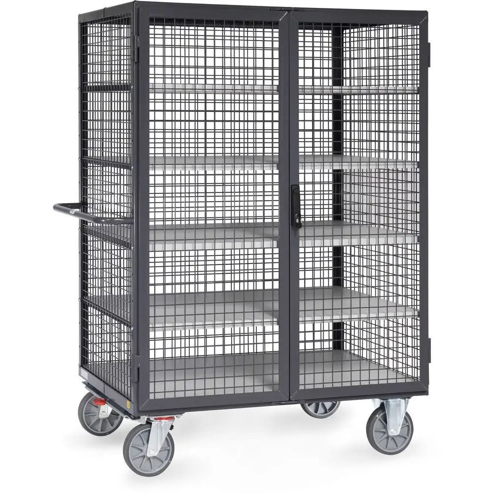 [9393] FETRA 9393 Chariot fermé en treillis ESD, verrouillage (Standard, Standard)