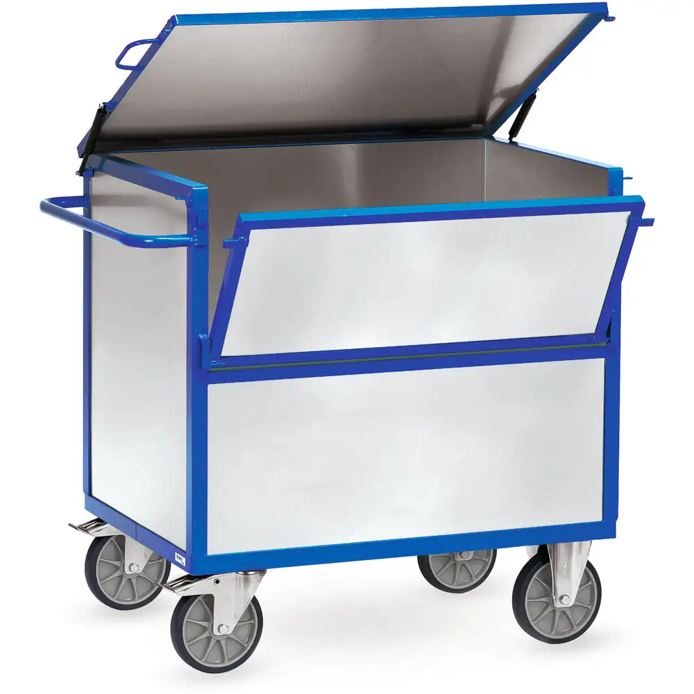 [2833] FETRA 2833 Chariot caisse en tôle zinguée avec couvercle (Standard, Standard, Standard, Standard, Standard, Standard, Standard)