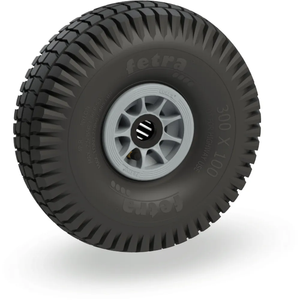 [72116G] FETRA Roue gonflable 300 x 100  mm - 4 PR crampons