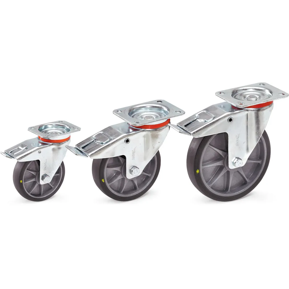 FETRA Roue pivotante à bandage TPE, ESD, avec freins
