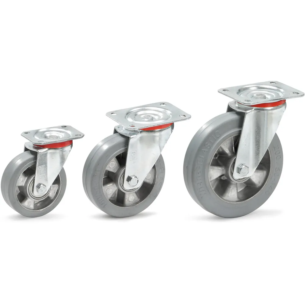 [71252] FETRA Roue pivotante bandage caoutchouc élastqiue