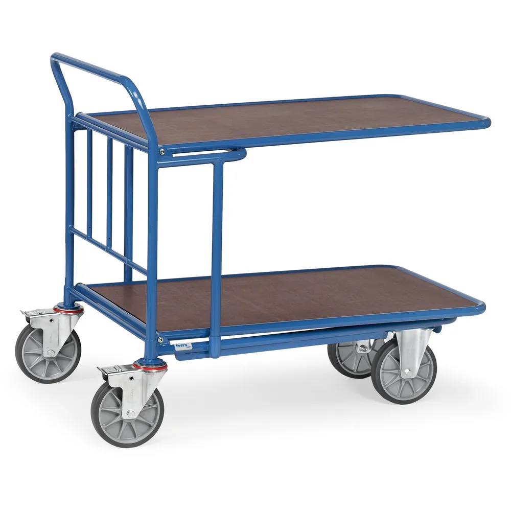 FETRA Chariot emboîtable avec 2 plateaux antidérapants