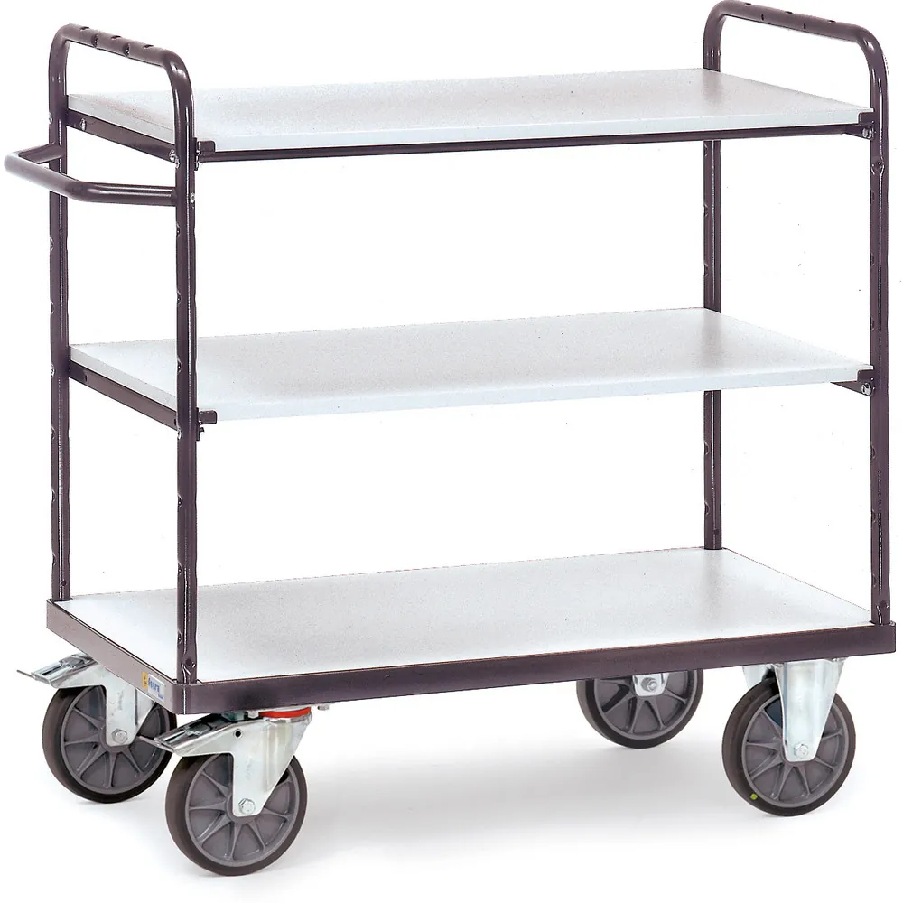 [9100] FETRA Chariot ESD , 3 plateaux et 2 ridelles ouvertes