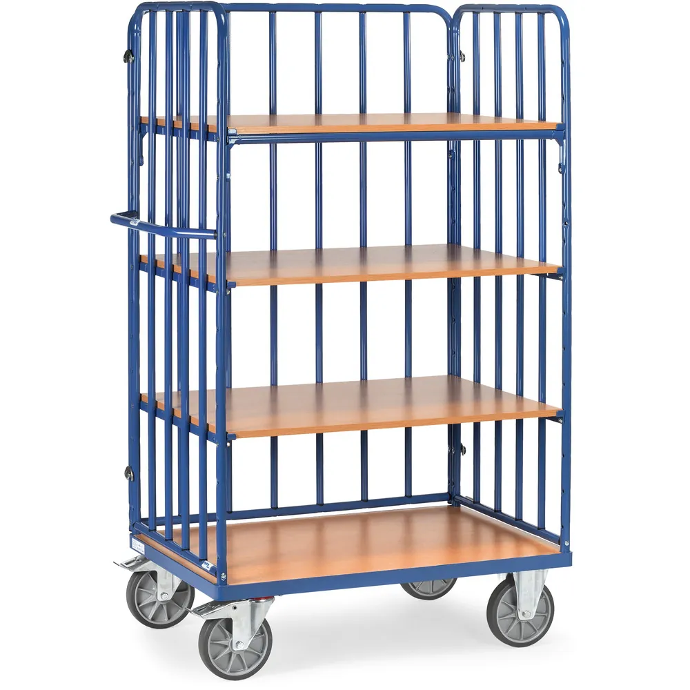 [8311-1] FETRA Chariot haut 4 plateaux, 3 ridelles à barres