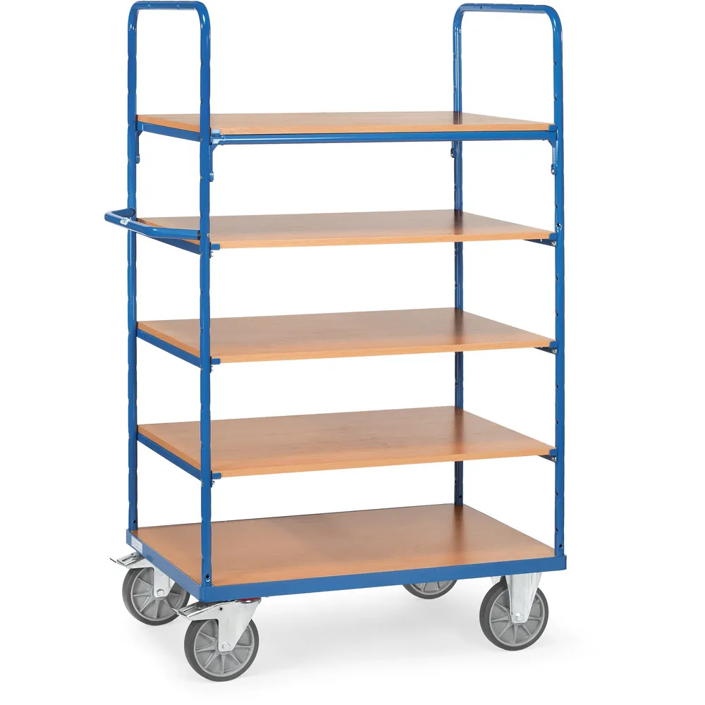 [8343] FETRA Chariot haut, 5 plateaux et 2 ridelles ouvertes