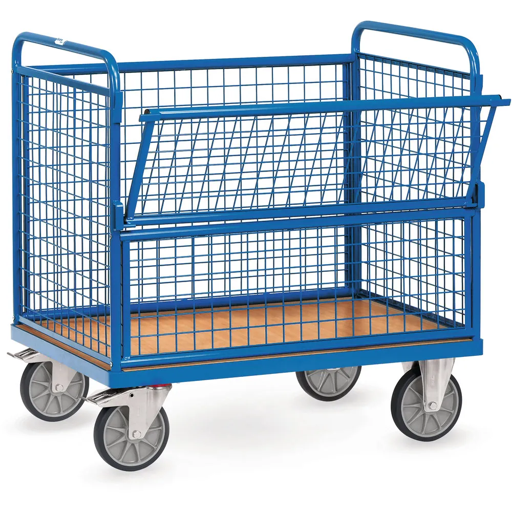 FETRA Chariot caisse en treillis métallique