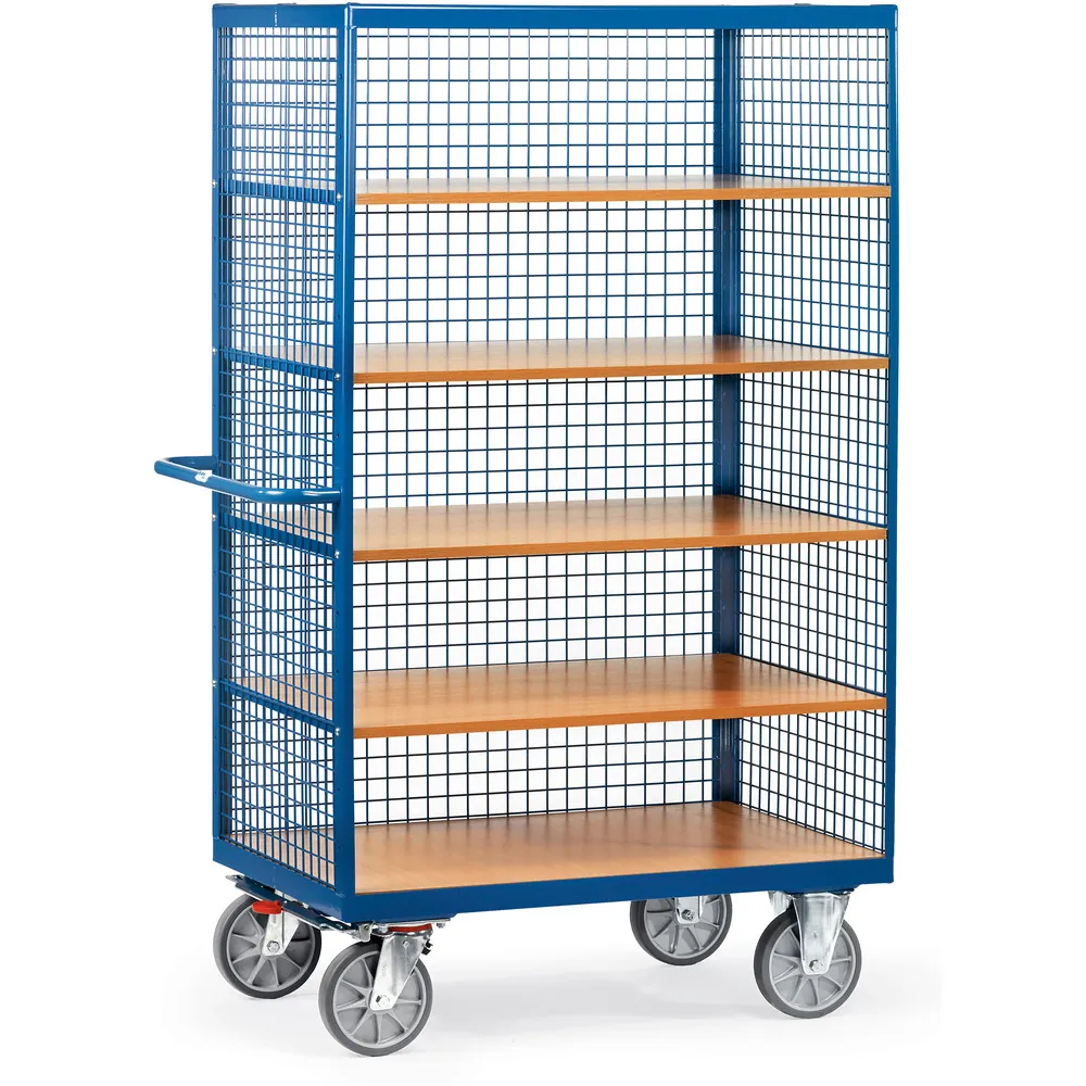 FETRA Chariot en treillis métallique, 5 plateaux