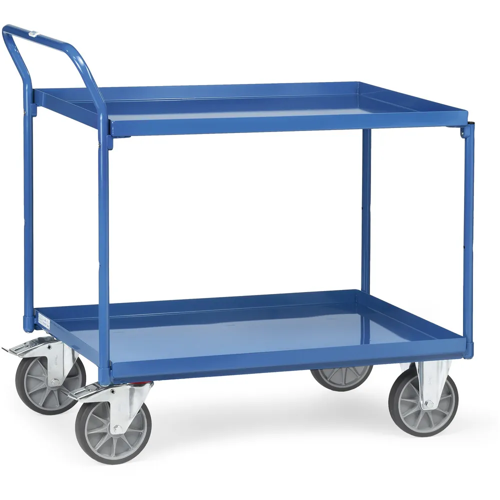 [4922] FETRA Chariot tôlé 2 plateaux à rebords étanches