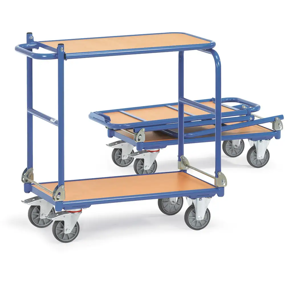 [1141] FETRA 1141 Chariot en tube acier pliable 1141, 2 plateaux