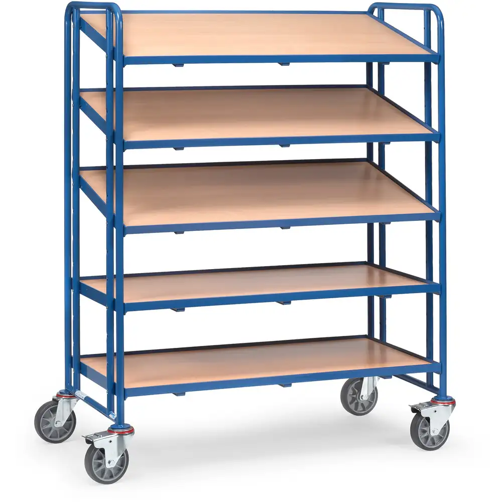 [1384] FETRA 1384 Servante pour bacs, avec 5 plateaux