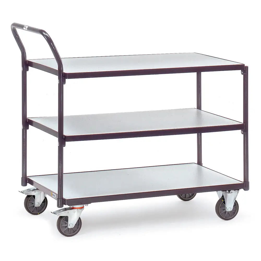 [1850] FETRA 1850 Chariot ESD 3 plateaux à dossier de poussée