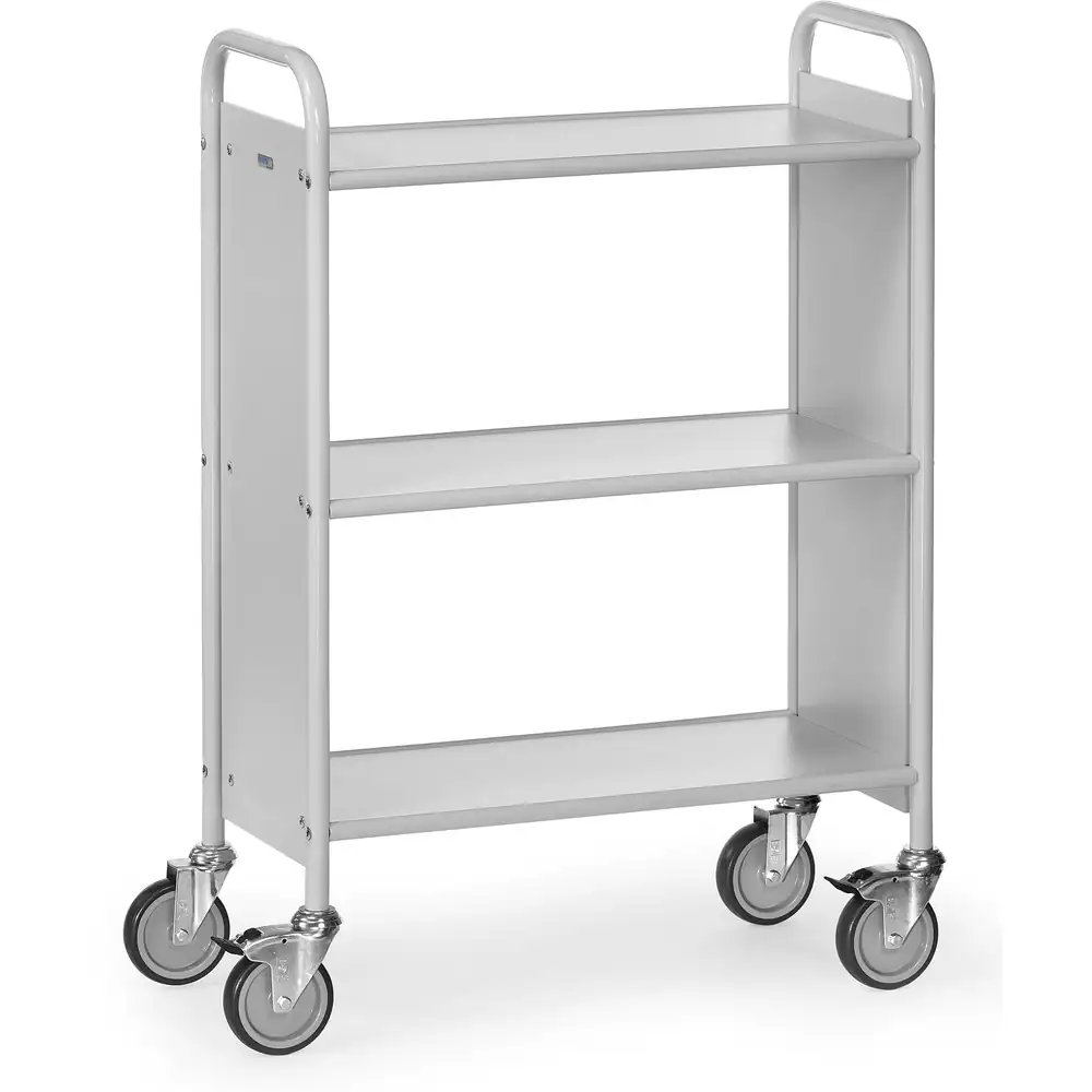 [4870] FETRA 4870 Chariot de bureau gris, 3 plateaux