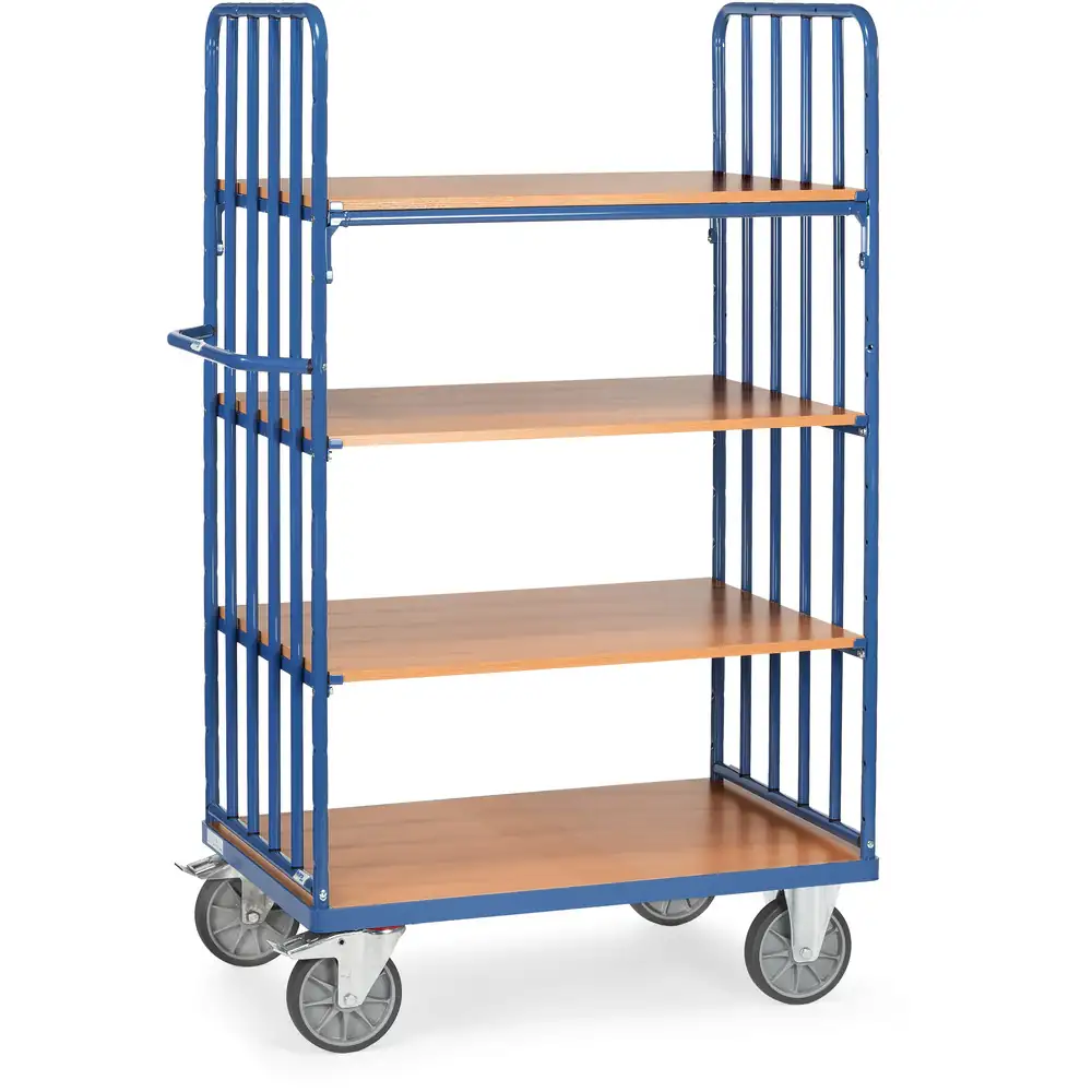[8311] FETRA 8311 Chariot haut 4 plateaux, 2 ridelles à barres