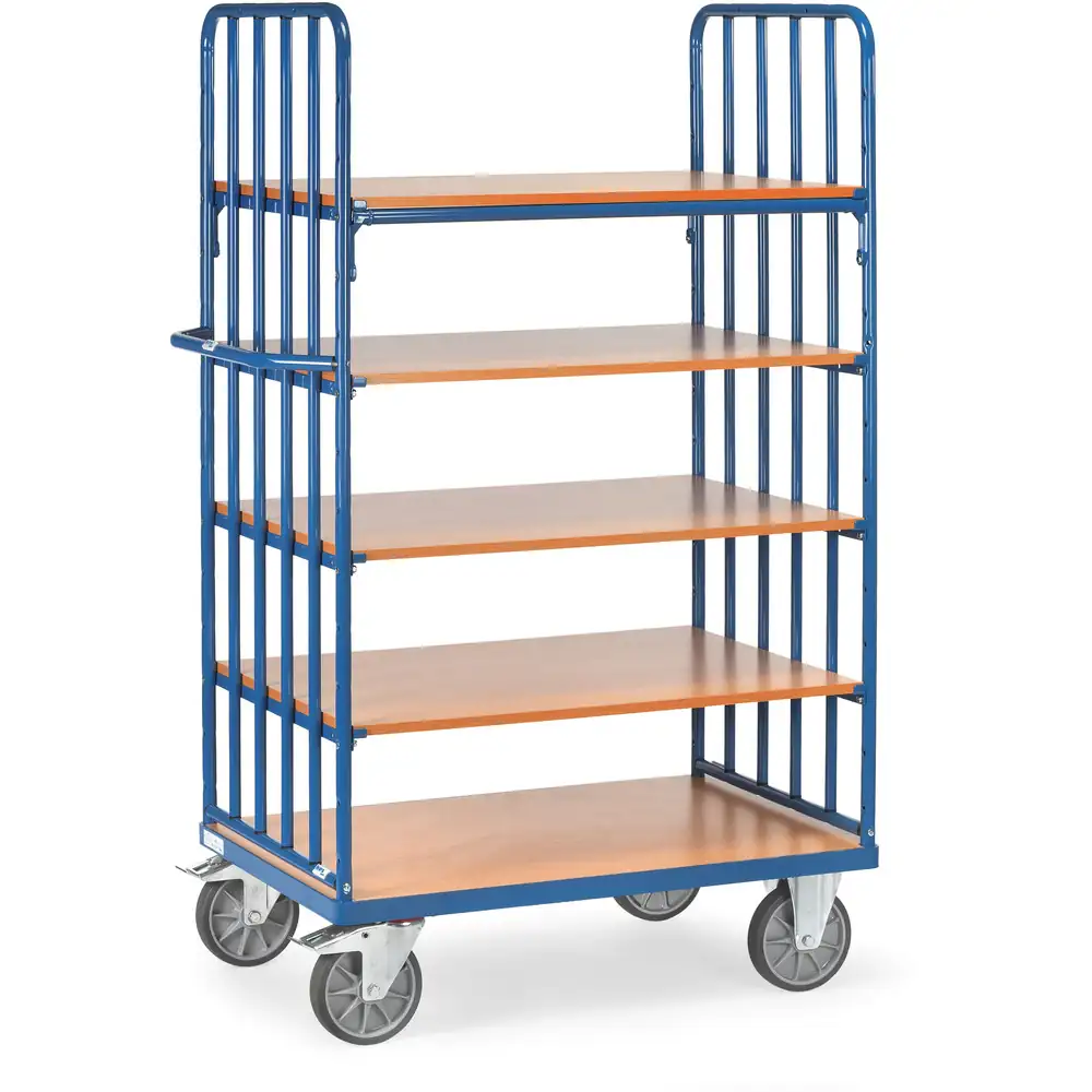 [8353] FETRA 8353 Chariot haut, 5 plateaux et 2 ridelles à barres