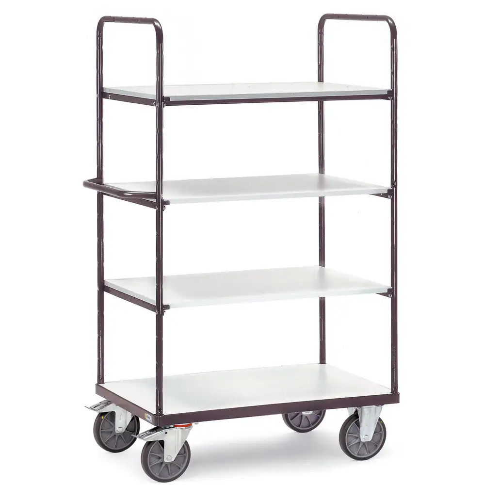 [9302] FETRA 9302 Chariot haut ESD, 4 plateaux et 2 ridelles