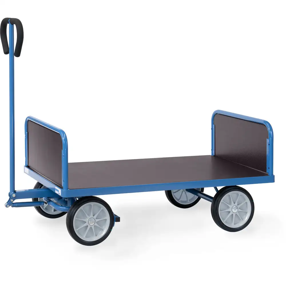 [4022V] Fetra Handtrekwagen 4022V met 2 kopwanden-massief rubber