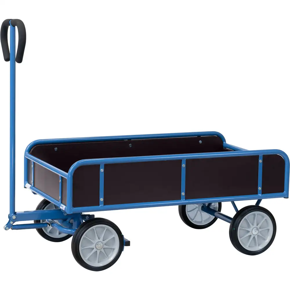 [4124V] Fetra Handtrekwagen 4124V met 4 wanden - massief rubber
