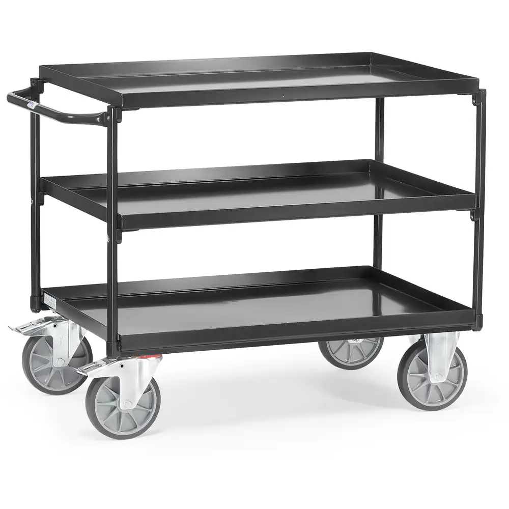 [4832/7016] FETRA 4832-7016 Chariot tôlé 3 plateaux à rebords étanches