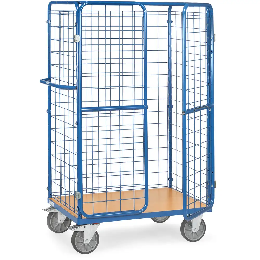 [8581-3D] FETRA 8581-3D Chariot pour colis grillagé, avec toît